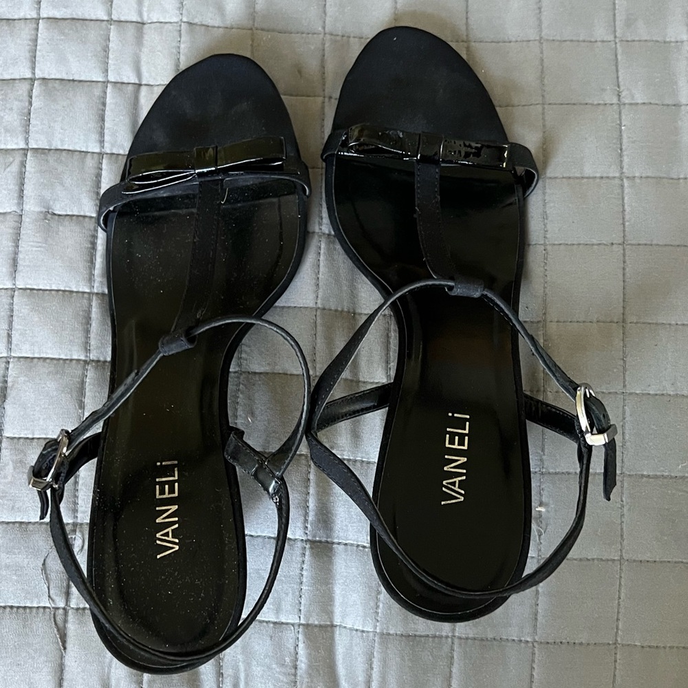 Vaneli black Strappy Heels Size 9